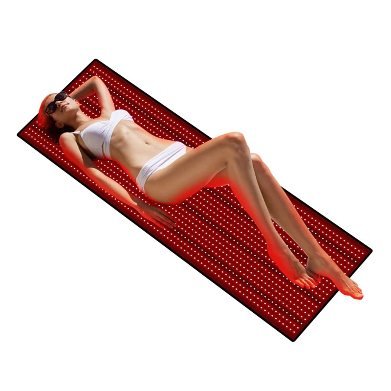 CNV Body Treatment mat avec lumière rouge - appareil de traitement infrarouge avec 1260 bâtons de lumière rouge 660nm et 850nm de lumière infrarouge. Traitement de la lumière proche infrarouge épaule lombaire myalgie pad