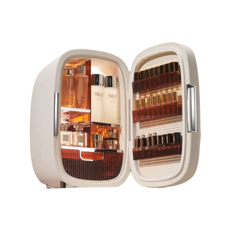 CNV 25L réfrigérateur de beauté refroidisseur ou réchauffeur Portable pour soins de la peau, produits de beauté, maquillage et cosmétiques, organisateur de stockage