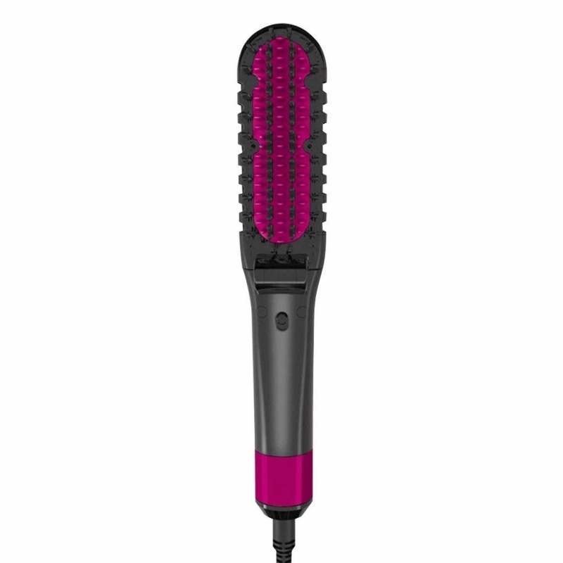 CNV Multifunction Hair Straightener Comb Fast Heating Hair Curler Beard Brush